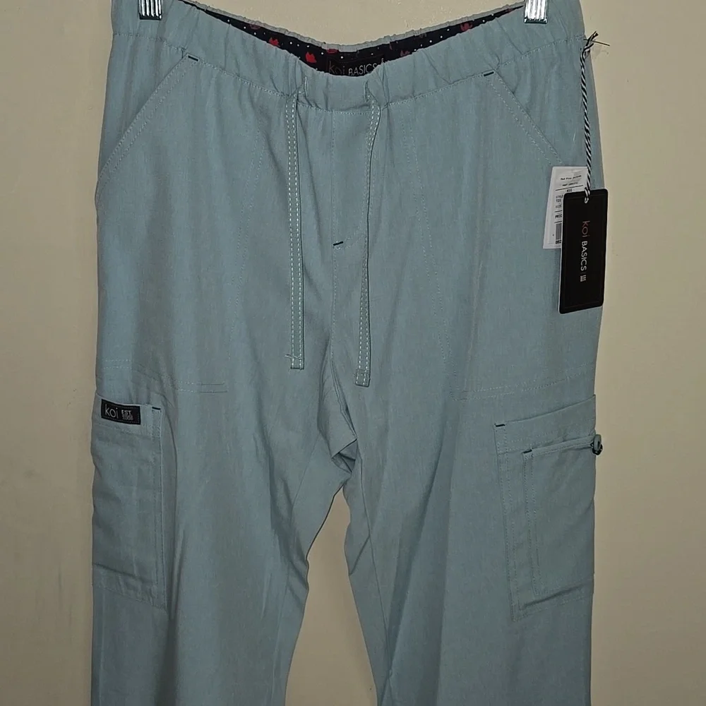 Koi Blue Heathered Scrub Pants - Picture 2 of 7